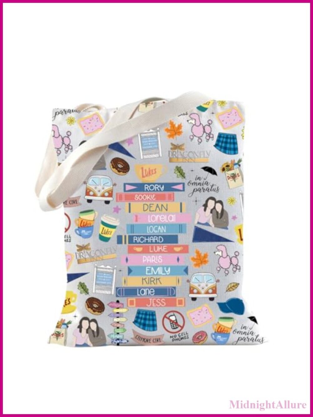 TSOTMO TV Show Merch Luke's Coffee Tote Bag Stars Hollow Fan Gift